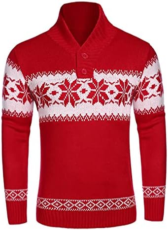 Dudubaby prevelizirani džemper za mensautumnu i zimsku košulju s dugim rukavima s dugim rukavima