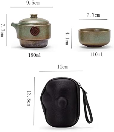 N / A Kineski prijenosni čaj keramički 1 lonac 2 šalice Travel Tea set za skladištenje Tegbe Postavi teapresijsku