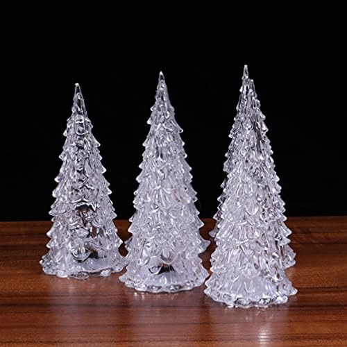 Happyyami Crystal božićno stablo LED osvijetljeno božićno stablo stolni svjetiljki akrilni kristalni