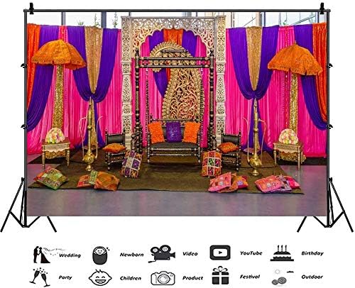 Csfoto 15x10ft pozadina za indijsko vjenčanje Sretna Holi Photo Booth pozadina Marokanska pozadina ukrasi