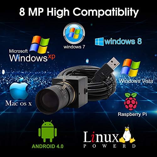 Hotpet 8MP optički 10x zum 5 - 50mm objektiv Web kamera 2448p USB Industrijska kamera sa Sony