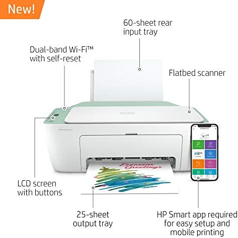 HP Deskjet 2722 all-in-one bežična boja inkjet štampač, bijela - ispis, skeniranje, kopiranje - 1200 x