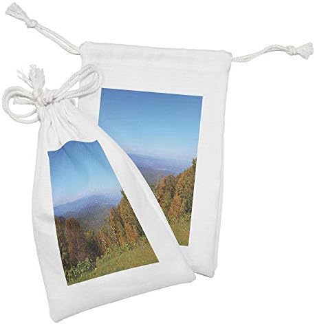 Ampesonne Appalachian Tkaninska torbica set od 2, zračna panoramska fotografija jesenjih sezonskih