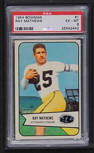 1954 Bowman 1 Ray Mathews Pittsburgh Steelers PSA PSA 6.00 Steelers Clemson