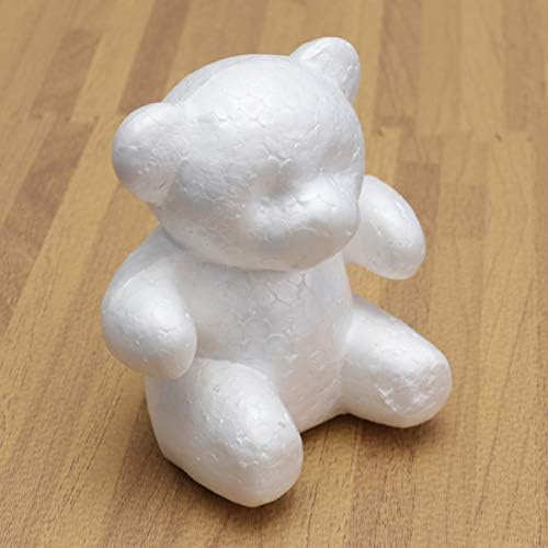 Holibanna Vjenčani ukrasi 4pcs polistiren pjena medvjed blagi bijeli DIY medvjed skulptura za ukrase boje