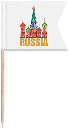 Ruska Katedrala Moskva čačkalica zastave označavanje označavanja za zabavu torta hrana Siraplata