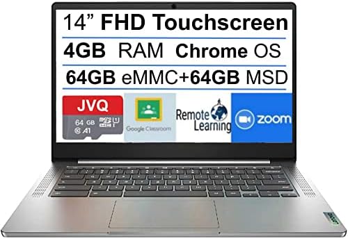 2022 Najnoviji Lenovo Chromebook 3 14 FHD IPS dodirni ekran, Mediatek MT8183 8-CORE CPU, 4GB RAM, 128Gb