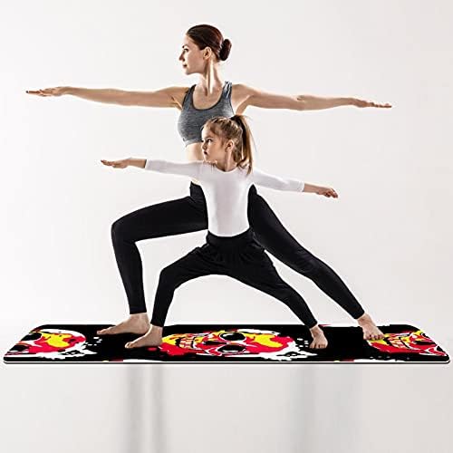 Siebzeh lobanje Halloween Premium Thick Yoga Mat Eco Friendly Rubber Health & amp; fitnes non Slip Mat