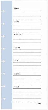 Tul Prilagođeni note-uzimanje sistemskog nedjeljnog nedjeljnog rasporeda za nedjelje, 8,5 x 3,5