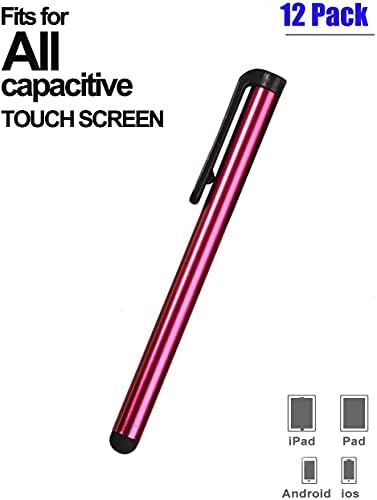 Qisebin 12 paket univerzalni kapacitivni olovci prijenosni višebojni olovke zaslona zaslona Stylus kompatibilan