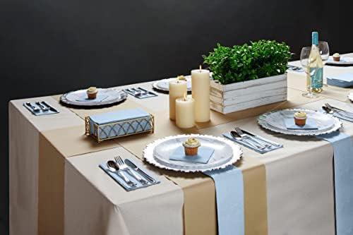Jednokratni tkaninski salvete, 200 paketa 13 x 13 plavi ručak sa ubrusom za vjenčanje, zabavu, kuhinju ili kupatilo