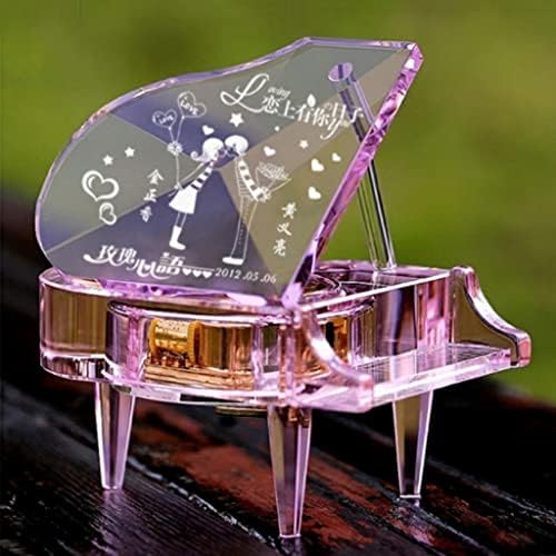 Debela kristalna klavir Sky City Music Box Octave Box Handmade DIY mehanički rođendanski pokloni