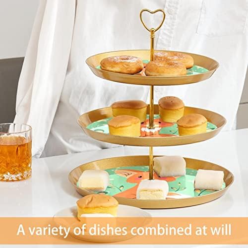 Stalak za tortu za desertnu šolju, dekoracija stola za proslavu rođendana vjenčanja, uzorak životinjske biljke