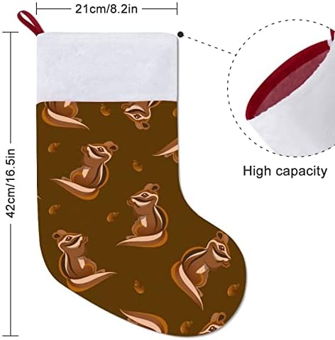 Jesenski orah vjeverica božićne čarape božićne čarape torbica kuća porodica xmas dekor
