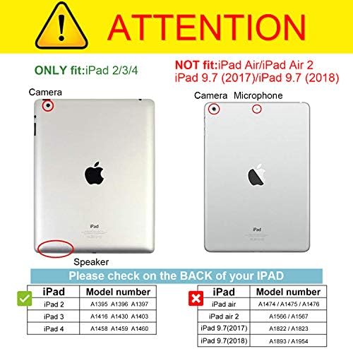 Finfie futrola za iPad četvrtu generaciju, iPad 3rd gen, iPad 2 9,7 inčni tablet - pametna tanka školjka prozirna