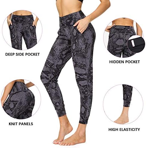 Jezično ženske visokog struka joggers dukseri sa džepovima meke hlače za jogu trčeći salon