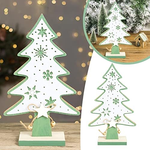 Xios božićni ukras 2022 božićni stol set snježne pahuljice drveni božićni ukrasi kreativni božićni