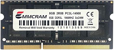 EmmCram 16GB PC3L-14900S DDR3 / DDR3L laptop RAM 1866MHz 1867MHz SODIMM 2RX8 1.35V NON-ECC Neplaćeni