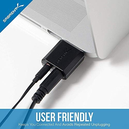 SABRENT USB eksterni Stereo zvučni Adapter za Windows i Mac. + Premium 3-Port aluminijumski
