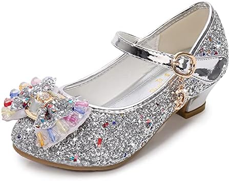 Jednostruka dojenčad Princess Crystal Kids Rhinestone Bow Plesne cipele Pearl Cvjetne djevojke Sandale