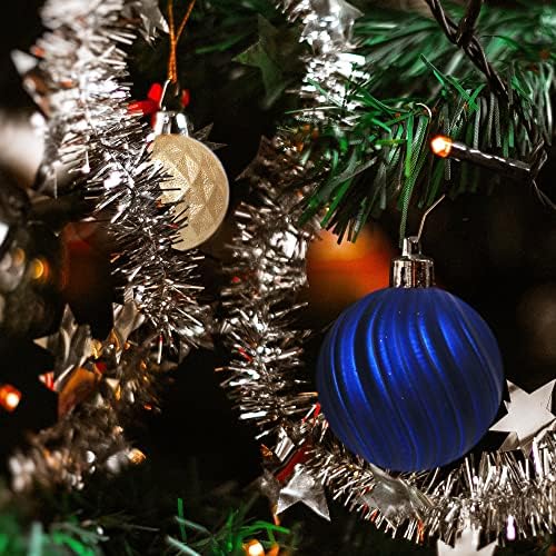 100kom razne božićne kugle tree Ornament Set,Shatterproof razne viseće dekoracije u poklon pakovanju,svjetlucavi