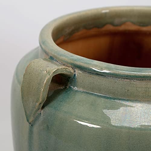 Artissance 10.2 W Green Ceramic Vintage Style Jar W / 2 ručke