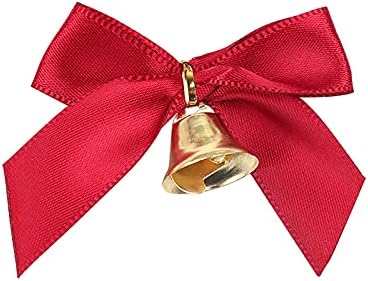 Božićni luk sa zvonima za božićno stablo viseći vijenac Mini Bowknot Craft poklon ukras božićno drvce Viseće