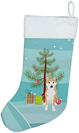 Caroline's bysures WDK3162CS Shiba Inu Red 1 Božićne božićne čarape, Kamin Viseći čarape Božićna sezona