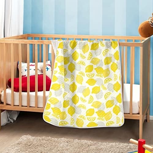 Ollabaky Yellow Limun Babdet za dječake Djevojke Pamuk Bacanje pokrivač s prekrivačem kreveta za