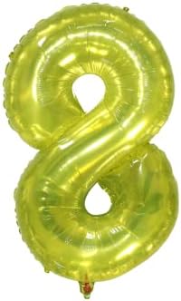 32-inčna papirna karta Jelly Crystal žuta neovisna ambalaža 0-9 digitalni baloni za rođendanska