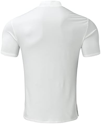 Ljetne majice za muškarce muške ljetne čvrste majice bluza sa visokim ovratnikom Turtleneck kratki rukavi