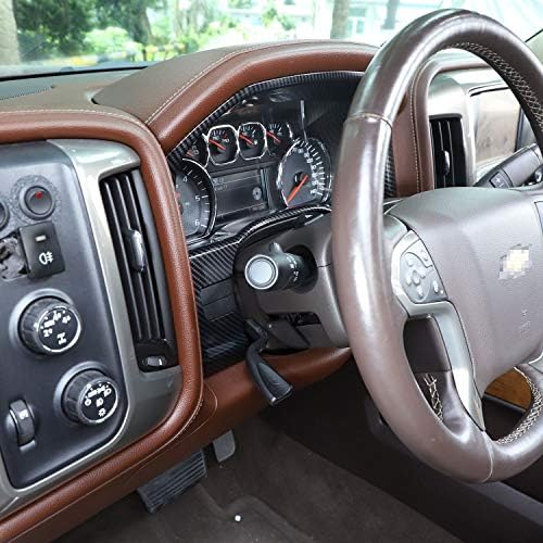 Voodonala za 2010-2017 Chevy Silverado GMC Sierra Dash Trim dodaci, ABS karbonski vlakno 1pc