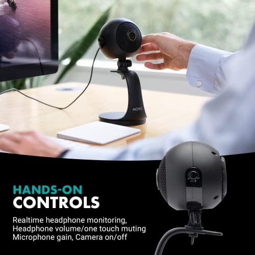 Movo WebMic - HD webcam i kondenzatorski mikrofon-1080p HD Webcam i Pro Cardioid kondenzator Mic-HD USB kamera