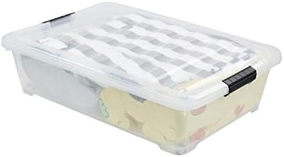 Eagrye 3-pakovanje plastike umetnuli su kanti za pohranu, očistite ispod kutije za odlaganje kreveta