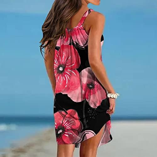 Ljetne haljine Halter Women Ljeto Plaža Proljeće Striped Ispiši Slatka haljina Swith Midi Sundurs za žene Ležerne