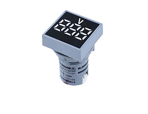 Befia 22mm Mini digitalni voltmetar kvadrat AC 20-500V voltni napon ispitivač mjerač LED lampica