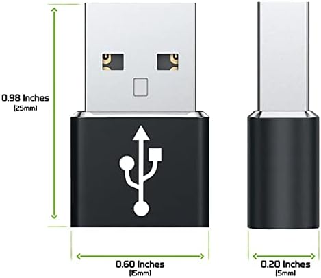 USB-C ženka za USB mužjak Brzi adapter kompatibilan sa vašim Dell XPS 15 - L521X za punjač, ​​sinkronizaciju,