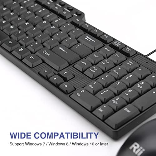 Osnovna tastatura i miš, Rii RK203 Ultra Full Size Slim USB Osnovni žičani miš i tastatura kombinovani Set