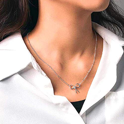 Chicque Dainty ogrlica srebrni lanac lančića dugi leptir ogrlice božićni poklon ogrlica Nakit za žene i djevojke
