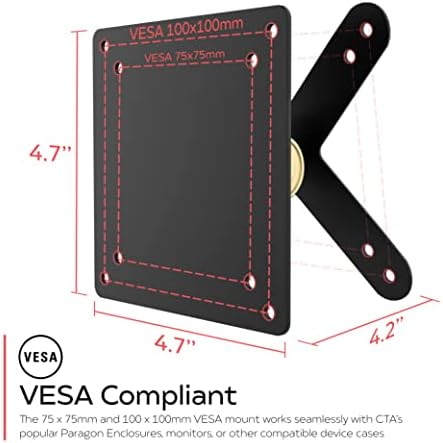 CTA digitalni VESA nosač i kućište - CTA VESA kompatibilna rotaciona kuglična glava za podešavanje zida sa univerzalnim