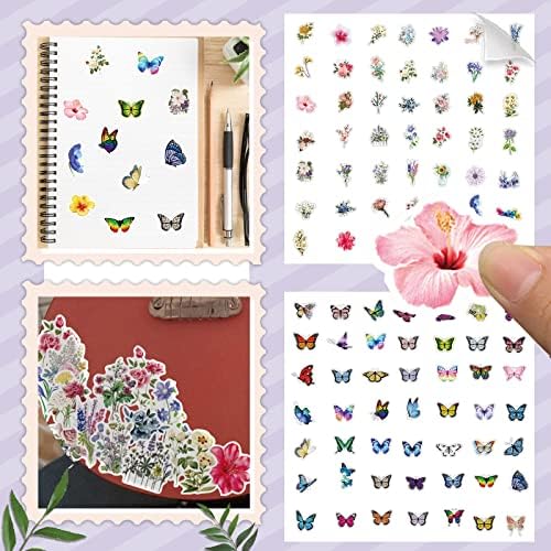 Edgy Slatka vinilna leptir naljepnice za cvijeće Ukrasite notebook prtljage DIY vodootporne