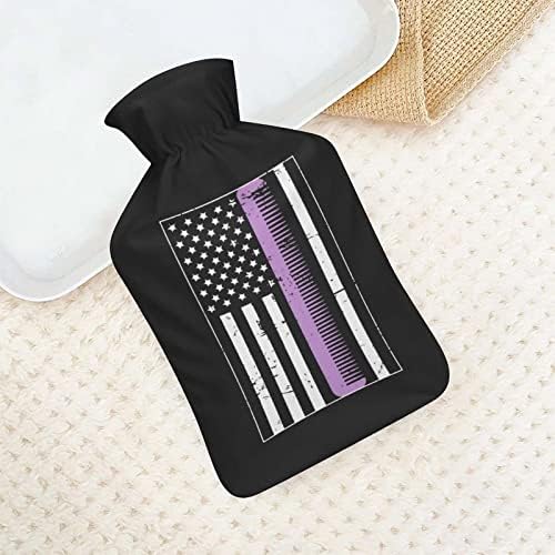 Retro uznemirena frizerka američka zastava flaša za toplu vodu sa poklopcem slatka gumena vreća za toplu vodu