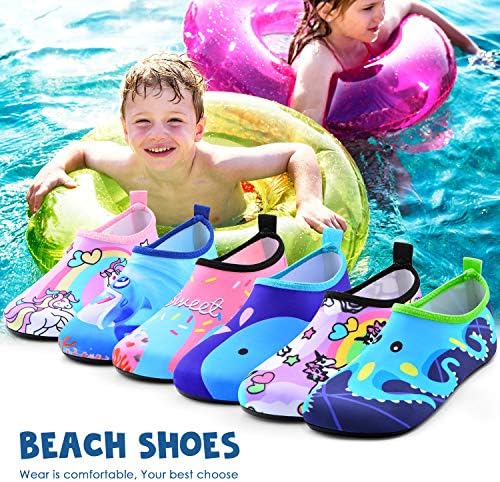 Sunnywoo cipele za vodu za djecu djevojčice dječake，mališani djeca plivaju cipele za vodu brzo sušenje neklizajuće