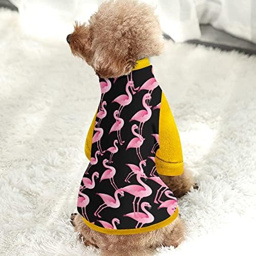 Funnystar Flamingo Print Dukserice za kućne ljubimce sa pulovernim puloverom za pse za pse mačka sa dizajnom