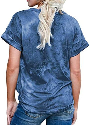Majice za žene trendi Casual Plus Size ljetni kratki rukav prozračne opuštene gradijentne majice kvadratnog vrata