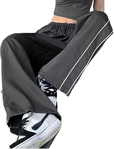 Shebote ženske padobranske pantalone široke noge široke pantalone Y2K elastični struk Jogger trenirke pantalone