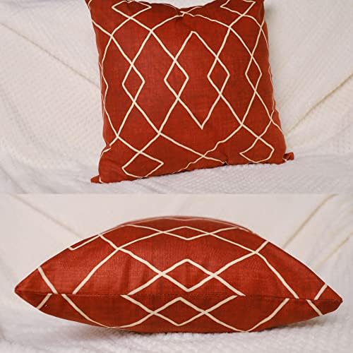 ADBAX jastuci za bacanje u hrđu umjetni jastuk navlake za jastuke Moderni jastučnici 18 x 18 inčni
