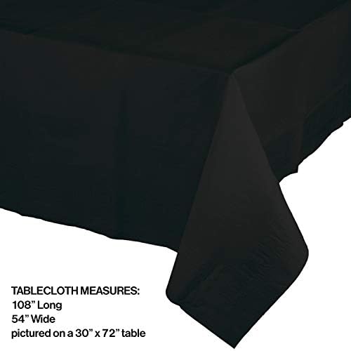 Kreativna pretvorba tabela Pravokutna čvrsta plastična stolnjak, 54 x 108, crni baršun