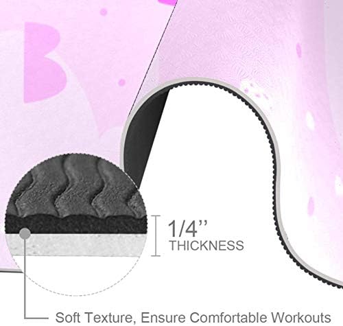 Siebzeh ružičasti i ljubičasti pastelni dinosaurusi Premium Thick Yoga Mat Eco Friendly Rubber Health