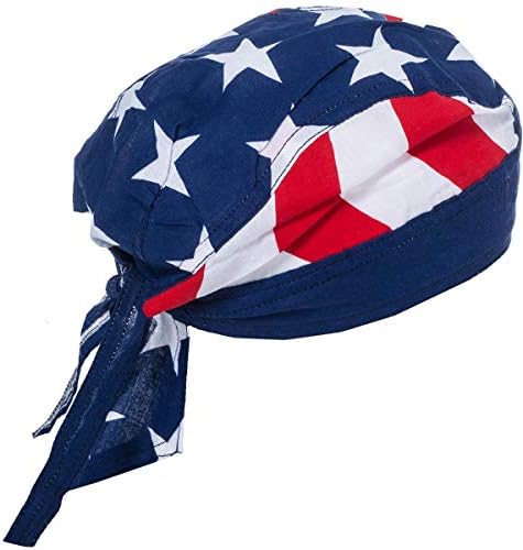 CoverYourHair američka zastava Durag-USA Doo Rag-Dew krpe za muškarce-Patriotske kape - trake za